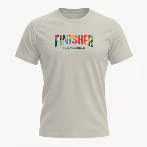 Camiseta Finisher Maratón Medellín - Gris Claro Unisex