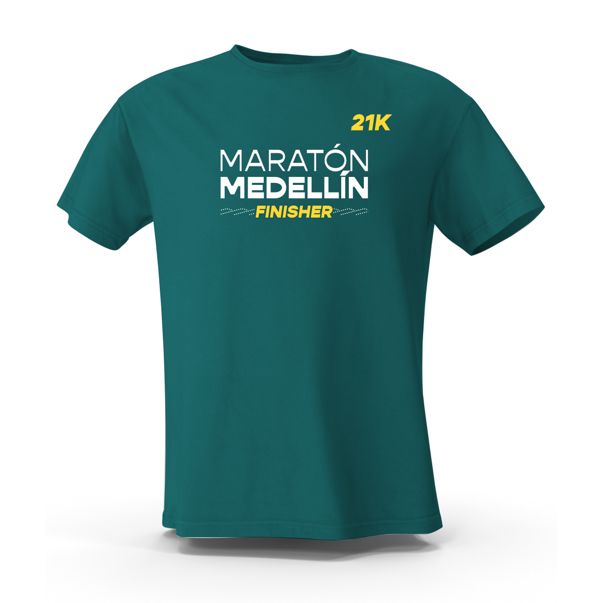 Camiseta Finisher Verde Maratón Medellín 21K Unisex