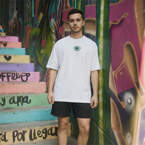 Camiseta Oversize Blanca Maratón Medellín MM