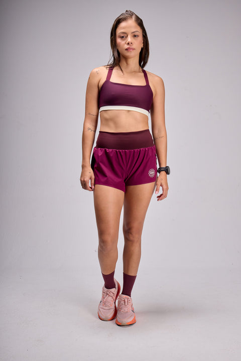 Short Borgoña Mujer