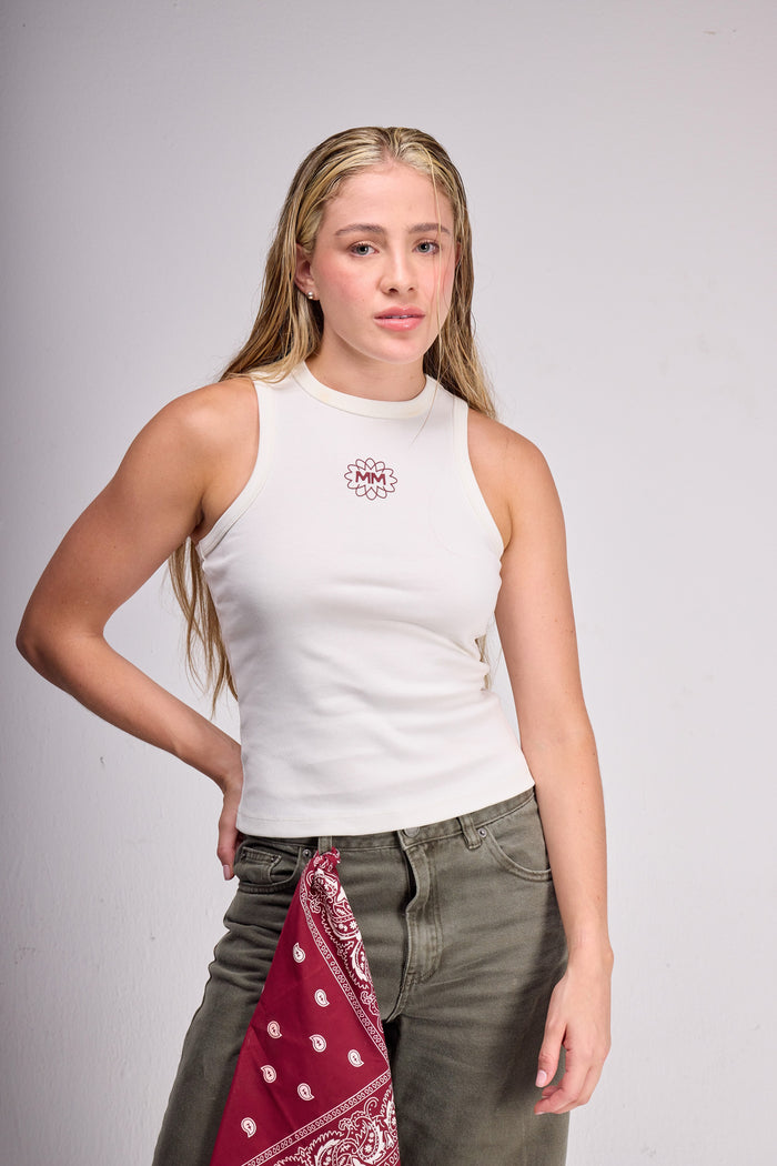 Tanktop Blanco Mujer