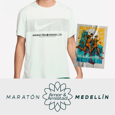 Oferta Amor y Amistad - Camiseta Varones Edición Especial Nike x MM + Poster Conmemorativo 30 años Maratón Medellín