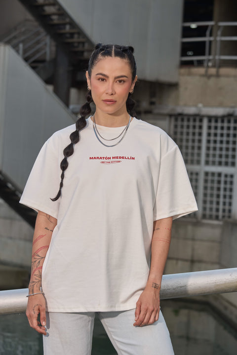 Camisa Oversize Blanca Flor
